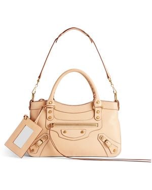 Balenciaga Calfskin Le City First Top-Handle Bag - Natural