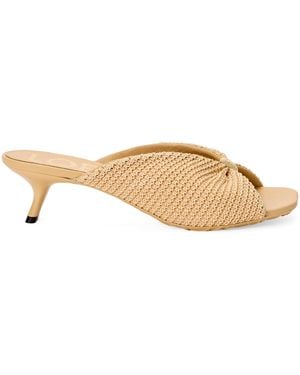 Loewe X Paula's Ibiza Woven Pebble Heeled Sandals 45 - Natural