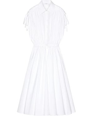 Givenchy Cotton Bow-Detail Midi Shirt Dress - White
