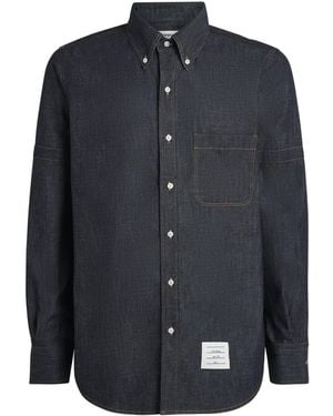 Thom Browne Denim Armband Shirt - Blue