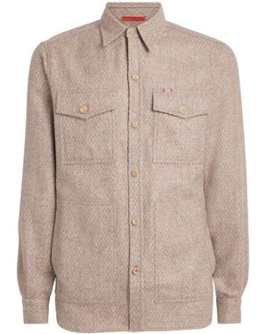 Isaia Alpaca-Wool Overshirt - Natural
