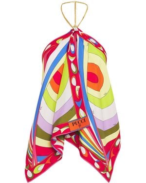 PUCCI Silk Scarf Top - Red