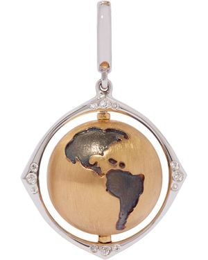 Annoushka And Diamond Spinning Globe Charm - Metallic