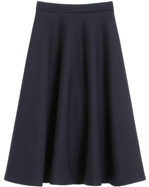 Max Mara Jersey Tech Midi Skirt - Blue