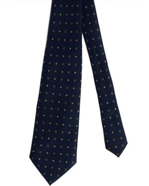 dunhill Silk Printed Tie - Blue
