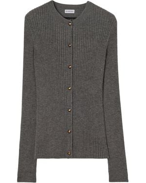 Burberry Cashmere Slim Cardigan - Gray