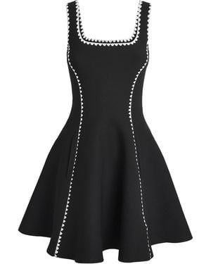 Maje Topstitch Mini Dress - Black