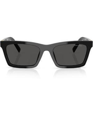 Miu Miu Acetate Rectangular Sunglasses - Black