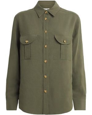 Blazé Milano Linen-Blend Rox Star Berber Shirt - Green