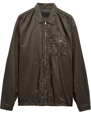 Prada Re-Nylon Zipped Shirt - Green