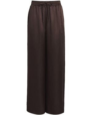 Stella McCartney Silk Drawstring Pants - Brown