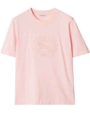 Burberry Cotton Ekd T-Shirt - Pink