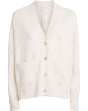 Barrie Cashmere Crystal-Embellished Cardigan - White