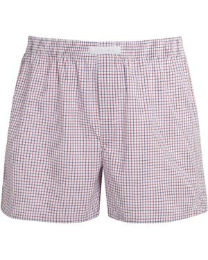 FALKE Cotton Check Boxer Shorts - Purple