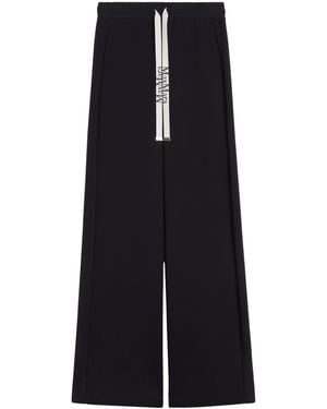 Max Mara Cotton-Blend Straight Sweatpants - Black