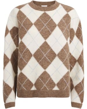 Claudie Pierlot Argyle Jumper - Brown