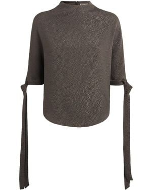 Edeline Lee Jacquard Pedernal Top - Grey