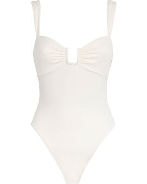 Away That Day High-Leg Cannes Swimsuit - White