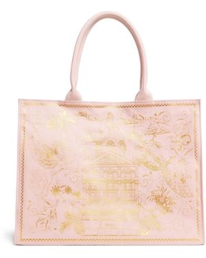 Harrods Building Shopper Bag - Pink