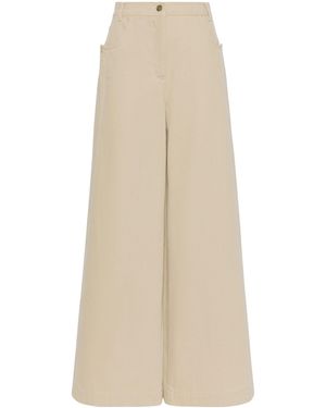 Max Mara Wide-Leg Jeans - Natural