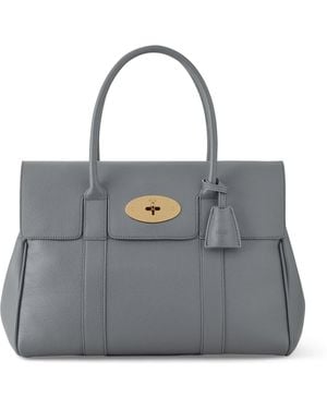 Mulberry Small Leather Bayswater Shoulder Bag - Gray