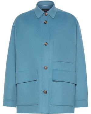 Weekend by Maxmara Wool-Blend Short Coat - Blue