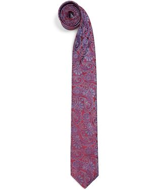 Eton Silk Paisley Tie - Purple