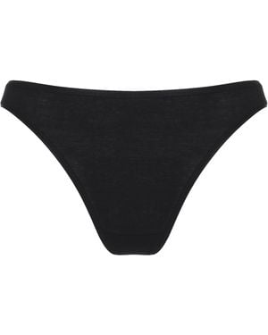 Hanro Cotton Seamless Mini Brief - Black