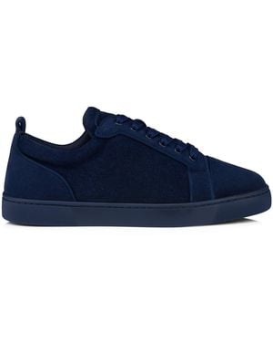 Christian Louboutin Louis Junior Nubuck Trainers - Blue