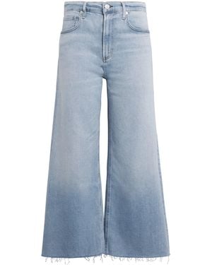 Citizens of Humanity Cropped Lyra Wide-Leg Jeans - Blue