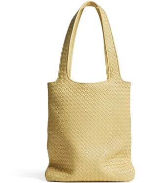 Bottega Veneta Small Leather Veneto Tote Bag - Yellow