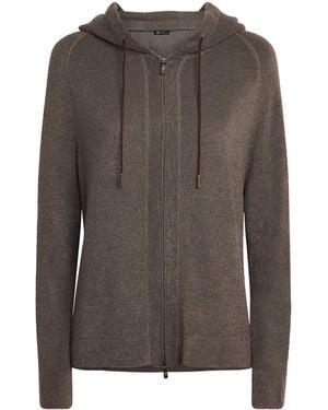 Colombo Cashmere-Blend Zip-Up Hoodie - Brown