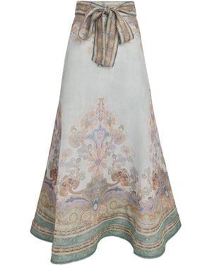 Zimmermann Paisley Print Eden Maxi Skirt - Gray