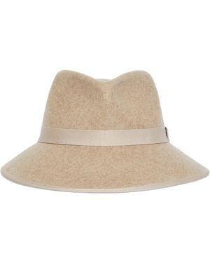 Max Mara Wool Felt Trilby Hat - Natural