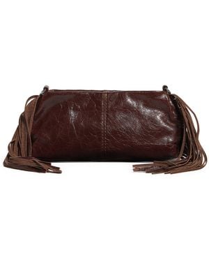 Maje Leather Miss M Clutch Bag - Brown