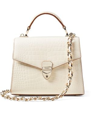Aspinal of London Midi Mayfair 2 Top-Handle Bag - White