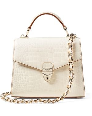 Aspinal of London Midi Mayfair 2 Top-Handle Bag - White