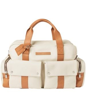 Brunello Cucinelli Grained Calfskin Leisure Bag - Blue