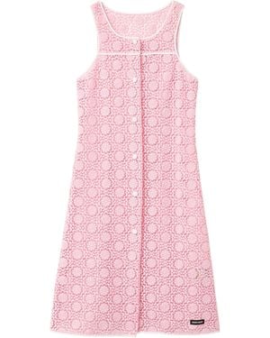 Miu Miu Macramé Midi Dress - Pink