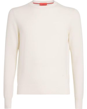 Isaia Cashmere Crew-Neck Jumper - White