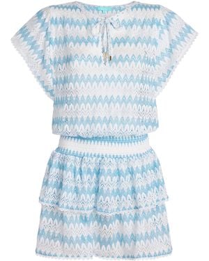 Melissa Odabash Crochet Remi Mini Dress - Blue
