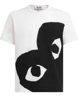 Comme des Garçons Cotton Bottom Corner Heart T-Shirt - Black