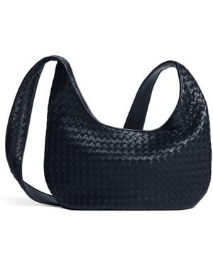 Bottega Veneta Leather Veneto Cross-Body Bag - Blue