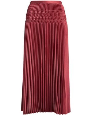 JOSEPH Hayes Pleated Midi Skirt - Red