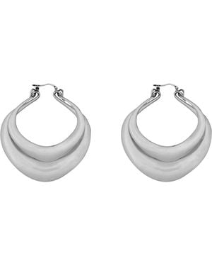 Saint Laurent Double Hoop Earrings - Metallic