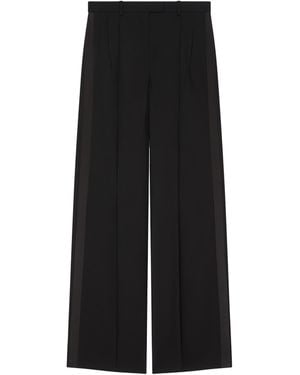 Givenchy Wool-Mohair Wide-Leg Pants - Black