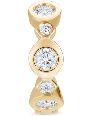 David Morris And Diamond Triolette Oval Single Hoop Earring - Metallic