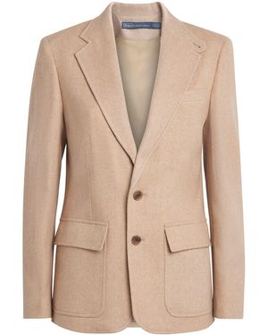 Polo Ralph Lauren Wool Herringbone Blazer - Natural