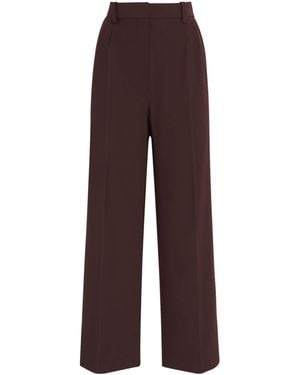 Maje Wool-Blend Tailored Pants - Brown