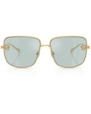Versace Metal Ve2282 Square Sunglasses - Gray